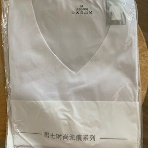 White V-Neck Short Sleeve Tee Soft Cotton